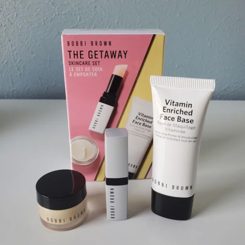 Bobbi Brown‎ The Getaway Skincare Set Vitamin Eye & Face Base & Lip